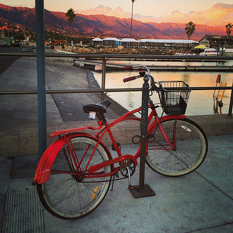 bike at sunset